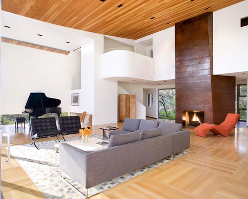 Raised Modern Fireplace Drywall Surround | Houzz