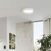 Palomaro - 1-Light LED Ceiling Light - White Glass - White Fabric