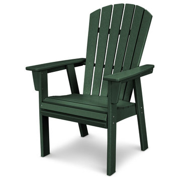 POLYWOOD Nautical Adirondack Dining Chair, Green