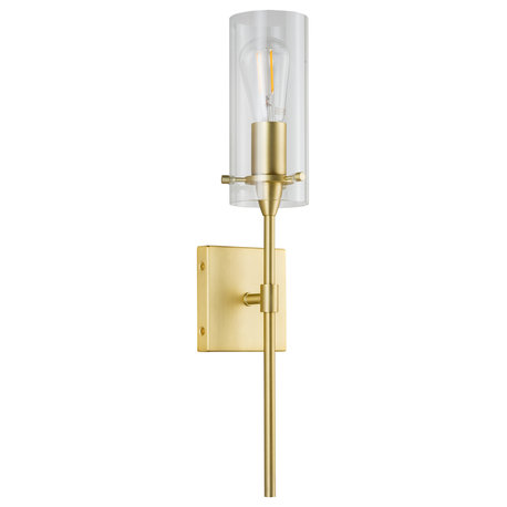 Effimero 1-Light Wall Vanity Corridor Sconce, Satin Brass