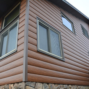 Custom Log Home - Steel Log Siding Cheyenne, WY