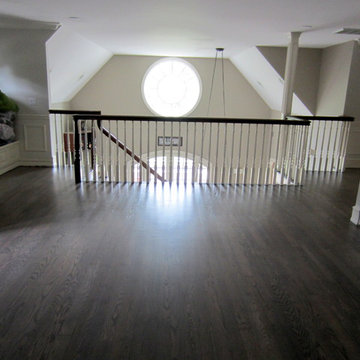 NISSEQUOGUE: CUSTOM GREY STAIN ON RED OAK - BONA TRAFFIC HD POLY