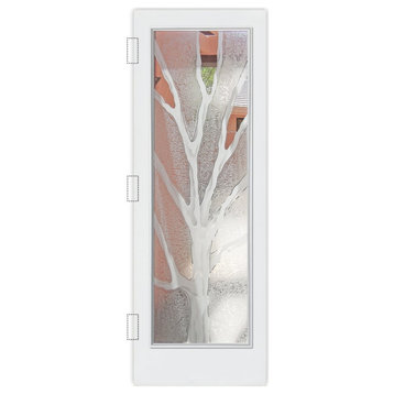 Front Door - Barren Branches - Fiberglass Smooth - 36" x 80" - Book/Slab Door