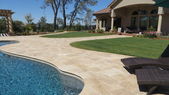 Travertine Pool Coping - Paradise, CA