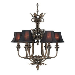 World Imports Lighting 7243-89 Pavia 6-Light Chandelier, Bronze - Chandeliers
