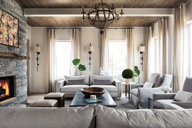 Mountain style family room photo in Other
