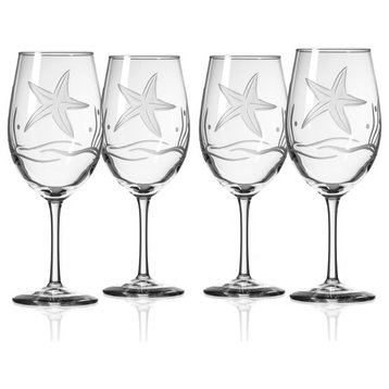 Starfish White Wine Glass, 12 oz, Set of 4