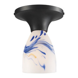 Elk Lighting - Elk Lighting 10152/1DR-MT Celina 1-Light Semi Flush Light - Flush-mount Ceiling Lighting