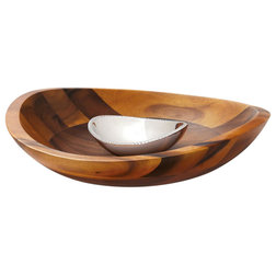 Contemporary Chip And Dip Sets by nambe