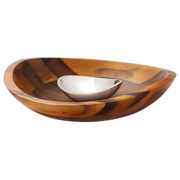 Nambé  Braid Chip and Dip Bowl