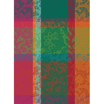 Mille Dentelles Floralies Kitchen Towel 22"x30", 56cmx77cm, 100% Cotton Set of 4