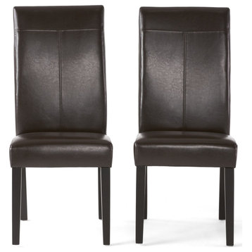 Taylor Contemporary T-Stitch Upholstered Dining Chairs, Set of 2