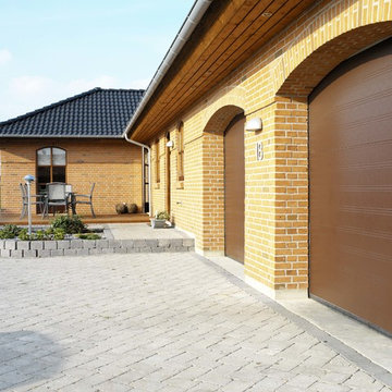 NASSAU Garageporte i model Classic - 2 x halvmåne Carport