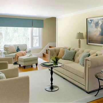 Lightened-Up Newton Tudor: Living Room