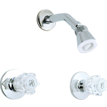 Two Acrylic Handle Shower Only Faucet, Chrome