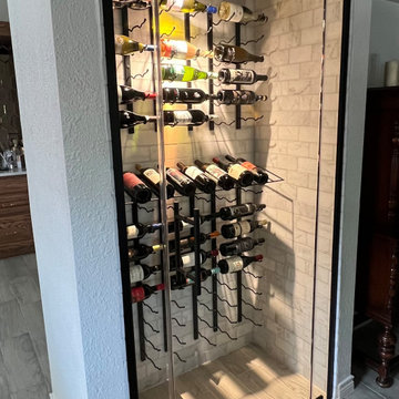 Conversion of Fireplace to Refrigerated Wine Closet