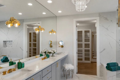 Example of a minimalist bathroom design in Austin