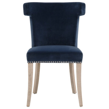 Essentials For Living Stitch & Hand Celina Dining Chair, Denim Velvet