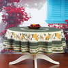 French Provencal Polyester Tablecloth - Menton Green - Round