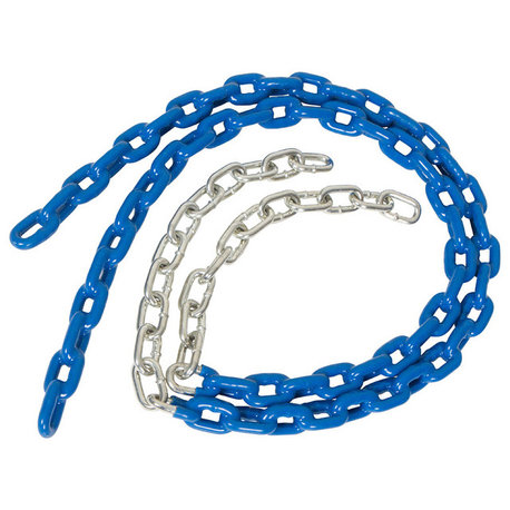 Coated Trapeze Swing Chains, Set of 2, Blue, 3.5'