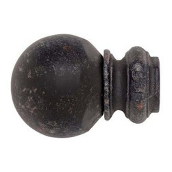 Kirsch Wrought Iron Pedestal Ball Finial - Curtain Rods