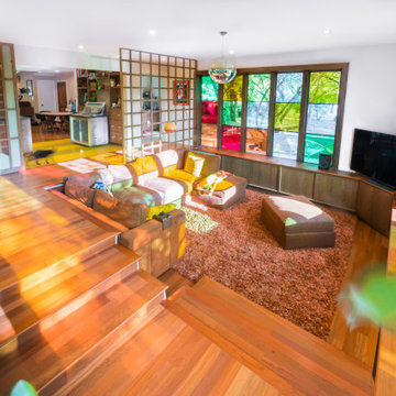 Wildflower Addition - Grooving Room from Landing at Sunset