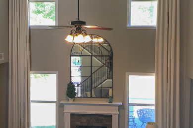 Inspiration for a transitional family room remodel in Atlanta