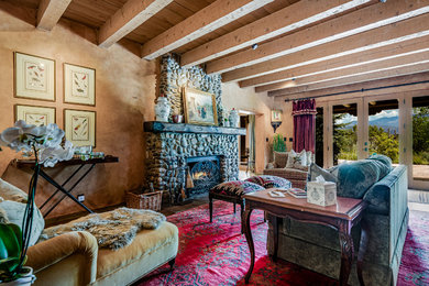 Tuscan home design photo in Albuquerque