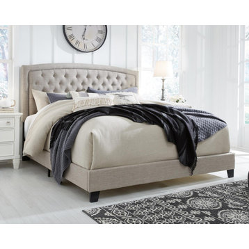 Jerary Off-White Queen Upholstered Bed