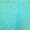 Overdyed Persian Tabriz Rug, Teal Cast 10'X13' Hand Knotted Ex Cond Rug