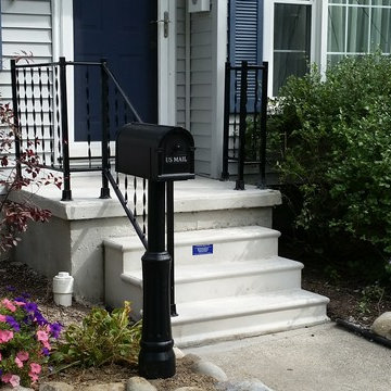 new fence,new roof, concrete resurface, new concrete steps, guuter gaurds