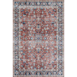 Novogratz - Novogratz Doheny Diana Machine Made Transitional Area Rug Rust 5' X 7'6" - Inspired by more traditional patterns found on vintage designs, the Doheny Collection offers a fresh take. Flat-weave printed with polyester fibers, these rugs add character while still being an affordable home purchase compared to their vintage counterparts. With rich reds, navy, and all the shades in between, the distressed-styled design offers a durable addition to your interiors.