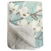 Dogwood Blossoms Sherpa Throw Blanket