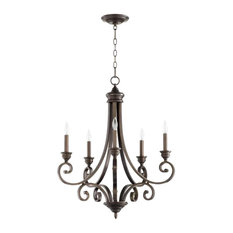 Quorum Bryant 5-Light Candelabra Chandelier, Oiled Bronze