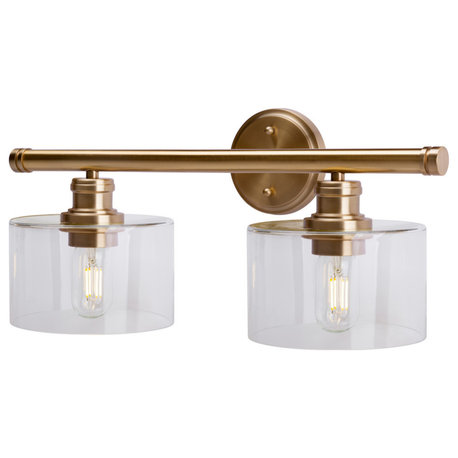 2-Light Bath Vanity Light, Soft Gold