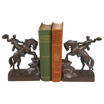 Cowboy on Horse Bookends