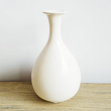 White Ceramic Milk Vase