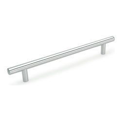 Cosmas - Cosmas 305-224CH Polished Chrome 8-7/8&rdquo; CTC (224mm) Euro Bar Pull [5-PACK] - Cabinet And Drawer Handle Pulls