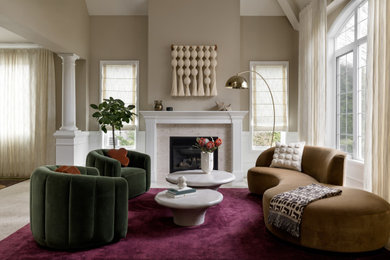 Living room - transitional living room idea in Seattle