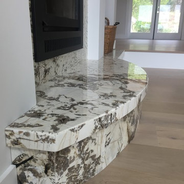 Alpine White Granite Fireplace Surround