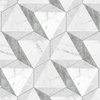 Classico Carrara Hexagon Porcelain Floor and Wall Tile, Set of 25, Pea