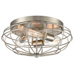 Innovations Lighting - Innovations 510-3C-SN Muselet 3-Light Flush Mount, BS Nickel- 510-3C-SN - *Part of the Austere Collection