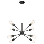 Nuvo Lighting - Faraday - 8 Light Pendant - Black Finish - The Faraday 60-6915 8 light pendant fixture comes in a black finish to add a decorative touch to your room.