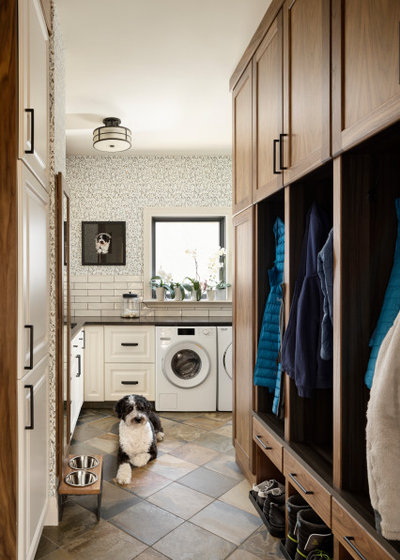 Transitional Laundry Room by Brenda Motter Interiors LTD
