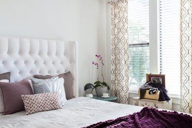 Transitional bedroom photo in Austin