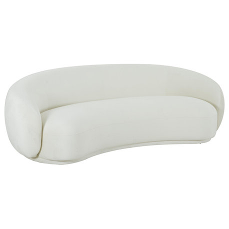 Kendall Velvet Sofa, Cream