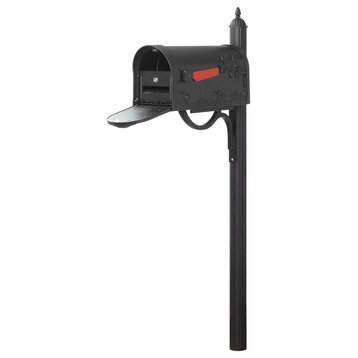 Hummingbird Curbside Mailbox With Locking Insert and Richland Mailbox Post