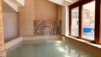 Revestimiento de Piedra de 2 mm en piscina interior