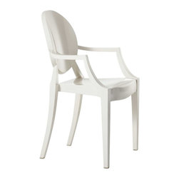 Kartell - Louis Ghost Chair, Set of 2, Matte Glossy White - Dining Chairs