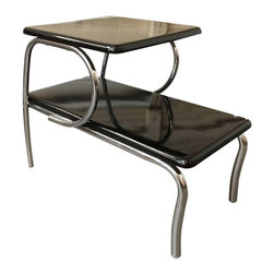 Wolfgang Hoffmann Style Art Deco Chrome & Micarta Side Table - Side Tables And End Tables